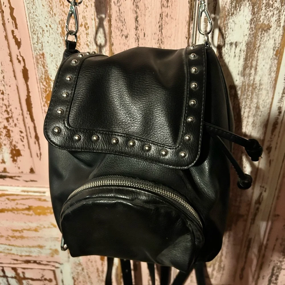 Backpack Black with Stud Accents